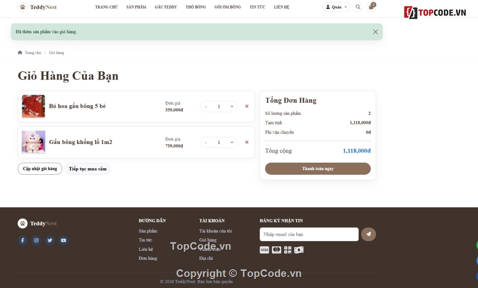 bán website,web bán gấu bông,bán web